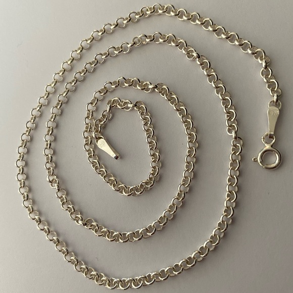 Unisex link chain necklace 2mm 18” 925 silver - Picture 6 of 6